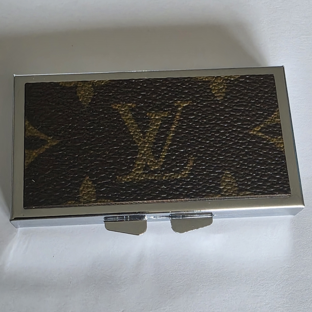 Upcycled Louis Vuitton 7 Day Pill Case And Mirror LV